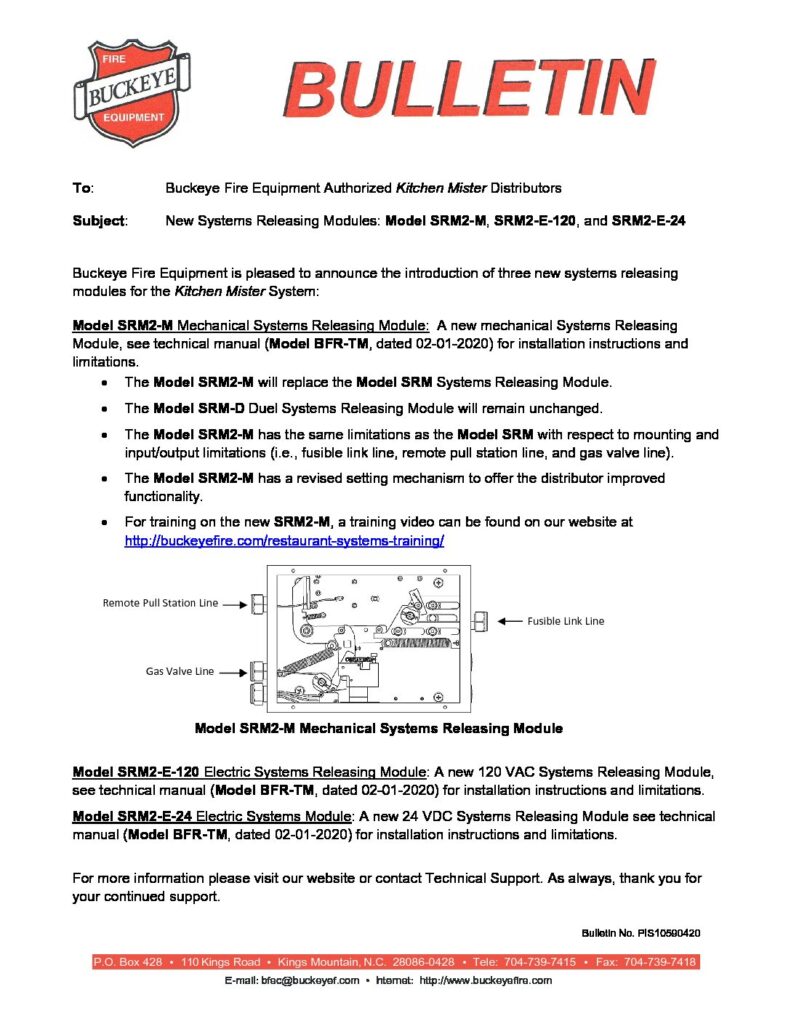 Kitchen Mister Training Information - Buckeye Fire Equipment